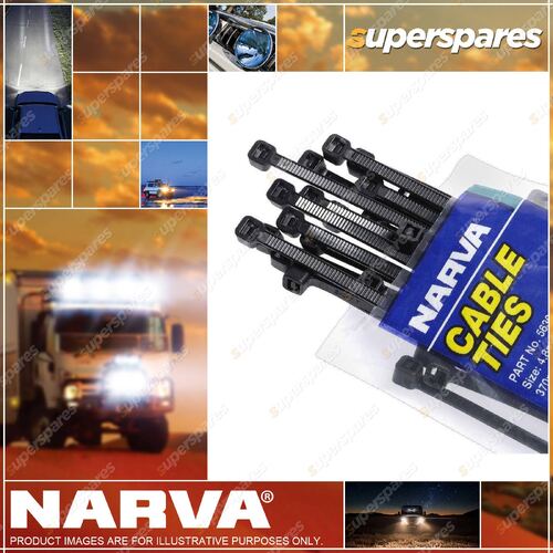 Narva Standard Duty Black Cable Ties 2.5 X 100mm Pack Of 25 56300