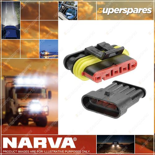 Narva 5 Way Waterproof Connector With Terminals And Seals 14A 57525Bl