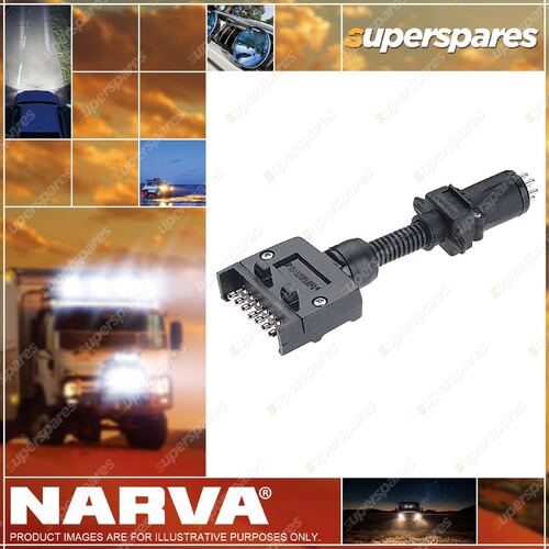 Narva Trailer Socket 7 Flat 7 Small Round Plug - Blister Pack 82225BL
