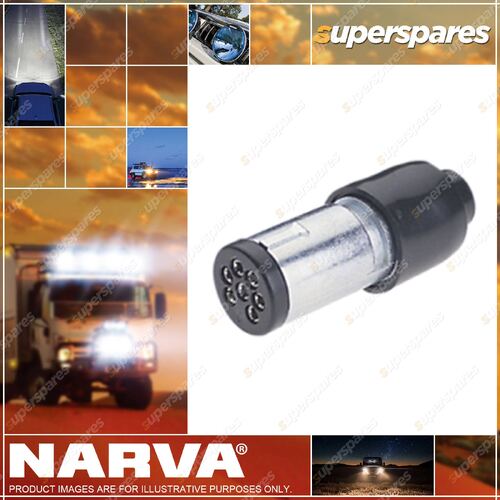 Narva 6 Pin Small Round Metal Trailer Plug 15A At 12V 82132Bl Premium Quality