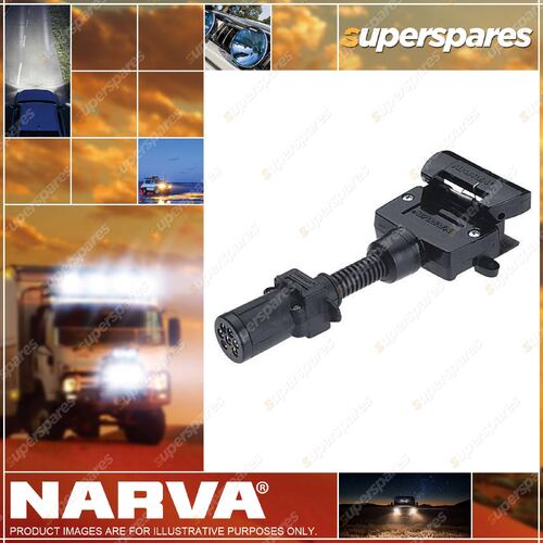 Narva 6 Pin Small Round Socket On Car To 7 Pin Flat Plug On Trailer 82220Bl