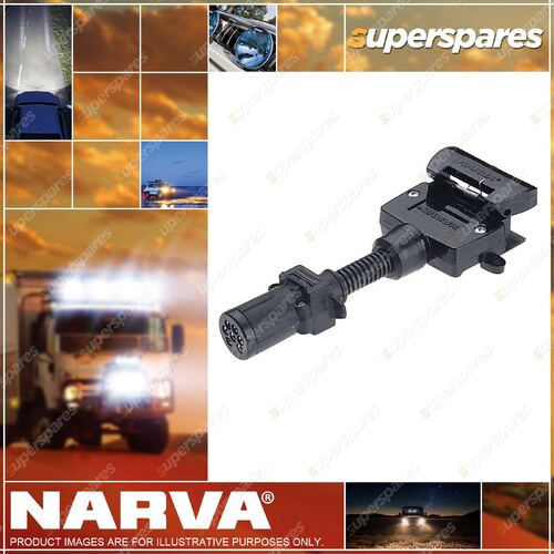 Narva 7 Pin Small Round Socket On Car To 7 Pin Flat Plug On Trailer 82215Bl