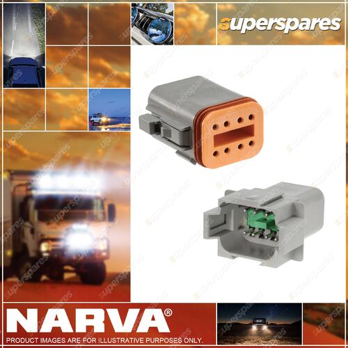 Narva 8 Way Male & Female Waterproof DEUTSCH Connector Housings Blister Per Pair