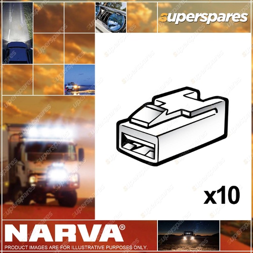 Narva 1 Way Male Quick Connect Connector Housings with Terminals 10 Pack