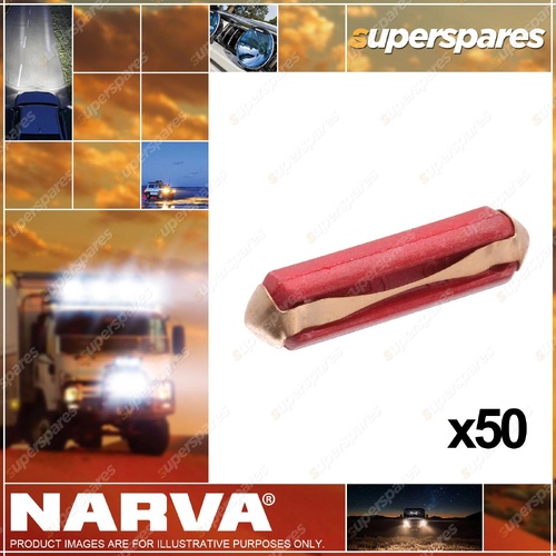 Narva 16 Amps 6AC Ceramic Type Ceramic Fuses Red Colour Box of 50 