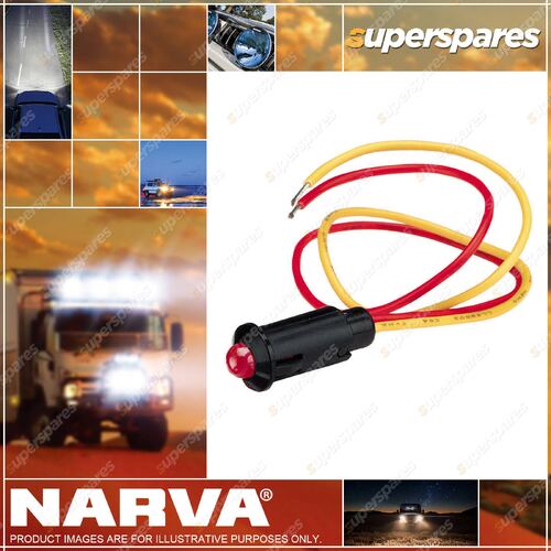 Narva Brand 12 Volt Pilot Lamp Pre-Wired With Red LED 180mm leads