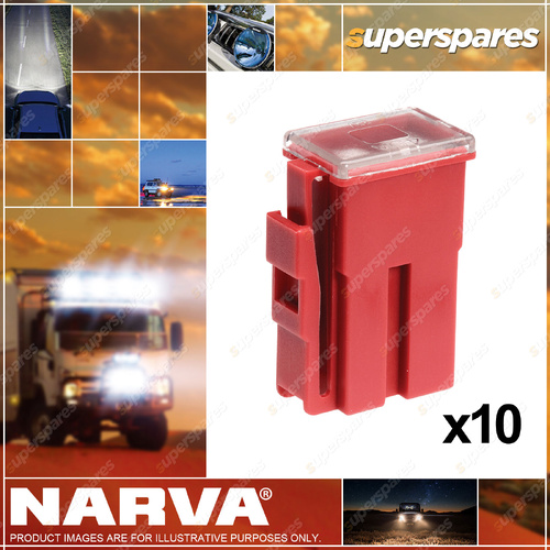 Narva 45 Amp Red Female Fusible Link Fues - Plug In With Lock Box Of 10