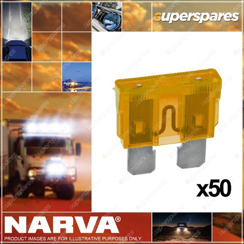 Narva 5 Amp Orange Colour Standard ATS Blade Fuse - Box Of 50 52805