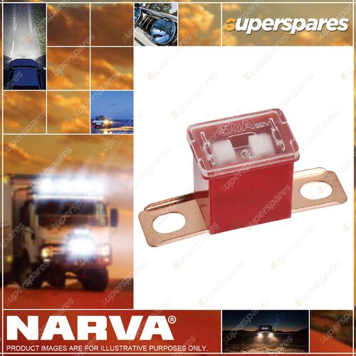 Narva 50 Amp Red Colour Fusible Link - Short Tab Blister Pack Of 1