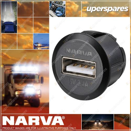 Narva Heavy Duty Mini Flush Mount Usb Socket Blister Pack Of 1 81100BL
