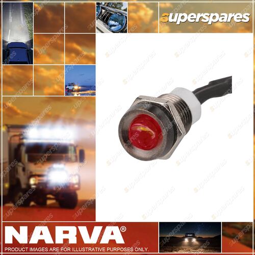 Narva 12V Sealed Pilot Lamp Clear Lens With Red L.E.D Blister Pack Of 1