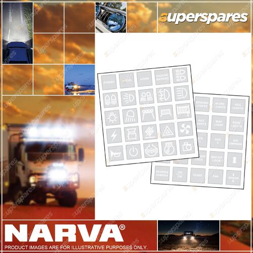 Narva 4WD Sticker Set for 4WD Application popular white symbols Blister Pack