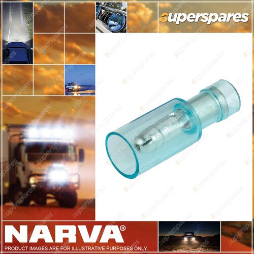 Narva 4.0mm Blue Male Bullet Terminals - Wire Size 4mm Pack of 100