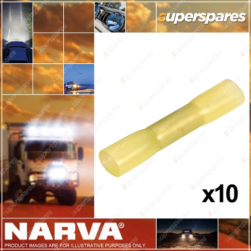 Narva Adhesive Lined Cable Joiner Yellow Colour Blister Pack Of 10