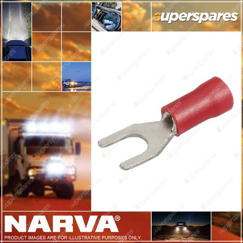 Narva 4.3mm Spade Terminal flared vinyl & insulated Red Pack of 100