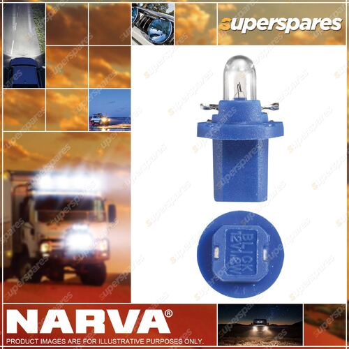 Narva 12 Volt 1.2W Bx8.5D Blue Colour Colour Base Dash Panel Globe 47780
