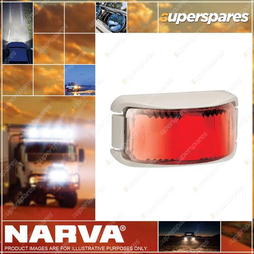 Narva 9 - 33V LED Rear End Outline Marker Lamp Red With White Deflector Base