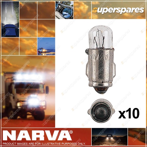 Narva 24V 3W Ba7S Instrument / Licence Plate Incandescent Globes Box Of 10