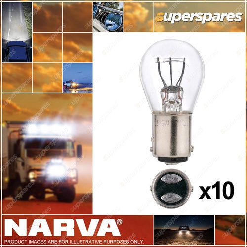 Narva 24V 21W / 5W Bay15D O/S S-25mm Heavy Duty Bulb and Globes - Box of 10