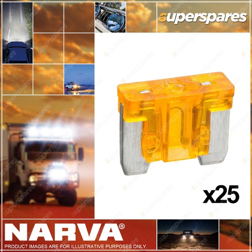 Narva 5 Amp Orange Micro Blade Fuse with Size 11mm x 9mm - Box Of 25