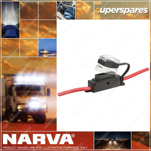 1 piece of Narva Audio In-Line Maxi Blade Fuse Holder with Transparent Cover