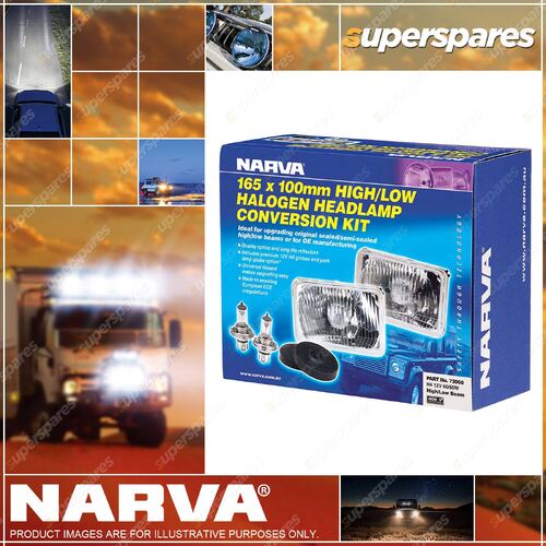 Narva Halogen Headlamp - H4 Conversion Kit - 165 X 100mm High/Low Beam