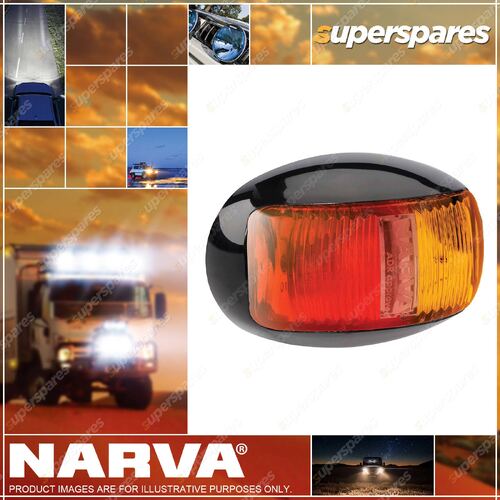 9-33V Mdl 16 LED Side Marker Lamp Red/Amber with Oval Deflector Base 0.5m Cable