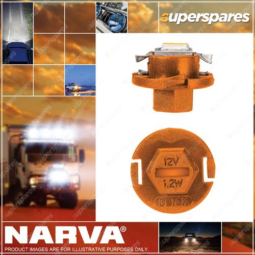 Narva 12 Volt B x 8.4D Orange Base L.E.D Dash Panel Globe - Cool White