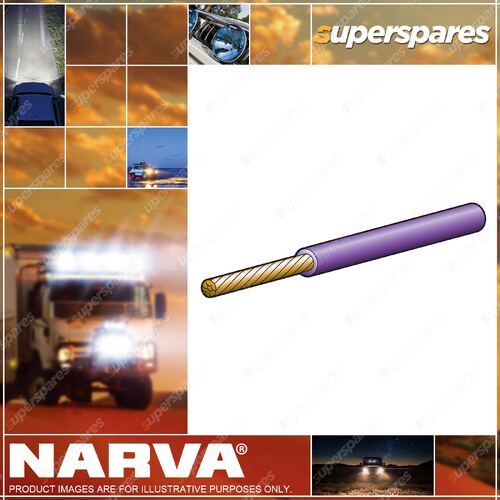 1 pc of Narva 10Amp 3MM Violet Colour Single Core Cable - 30M Length