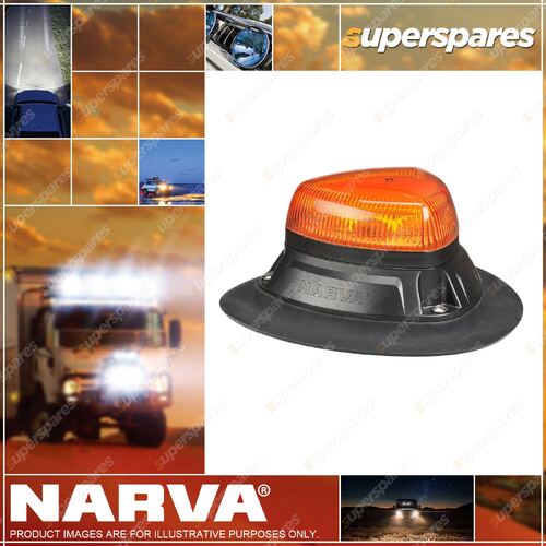 Narva 10-33V Aerotech Low Profile Amber LED Strobe with Magnetic Mount Base
