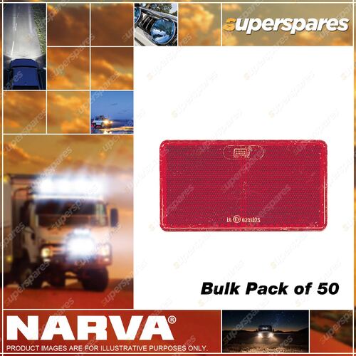 Narva Red Retro Reflector With Self Adhesive - Pack of 50 84062-50