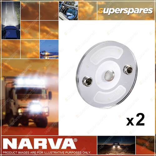 2 x Narva 10-30V LED Round Interior Lamps w/Touch Sensitive On/Dim/Off Switch