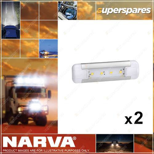 2 x Narva 9-33V High Powered LED Strip Lamp Interior Strip Light - 114x33mm