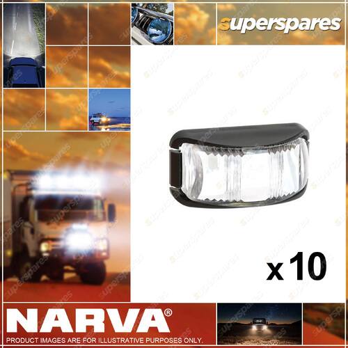 10 x Narva 9-33V LED Front End Outline Marker Lamps w/Black Deflector Base
