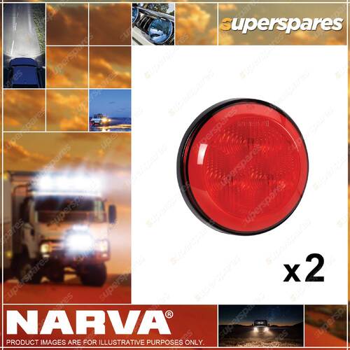 2 x Narva 9-33 Volt Model 43 LED Rear Stop/Tail Lamps Red Colour 94301