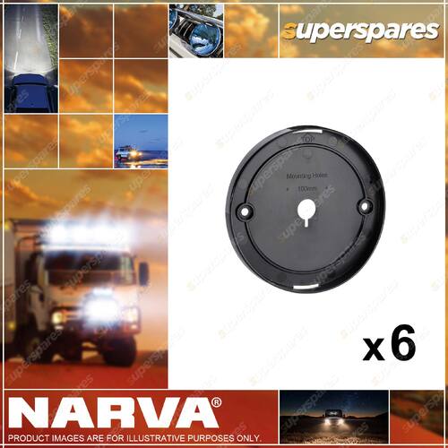 6 pcs of Narva 130mm Black Colour Bases to Suit Model 43 Lamps 94390