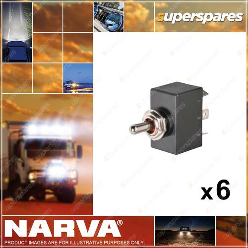 6 x Narva Momentary On /Off/Momentary On Waterproof Heavy Duty Toggle Switches