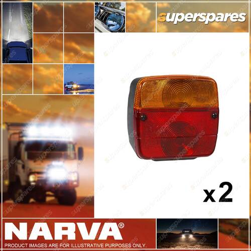 2 Narva Rear Stop/Tail Direction Indicator Lamps w/Licence Plate Option