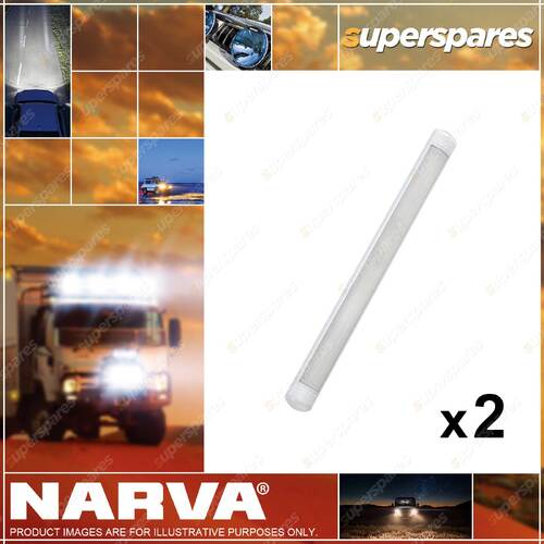 2 x Narva 12/24 Volt LED Strip Lamps Interior Strip Light - 300mm Blister Pack