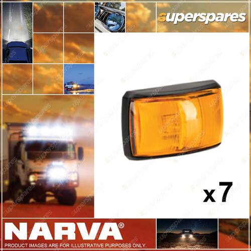 7 x Narva 10-33 Volt LED Side Direction Indicator Lamps Amber with Black