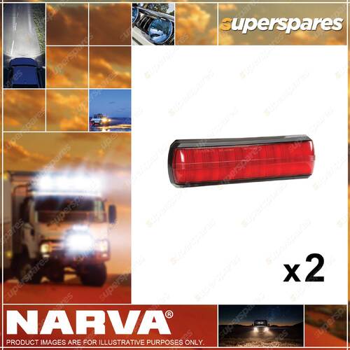 2 x Narva 10-30V Model 38 LED Slimline Rear Stop/Tail Lamps Red Blister Pack