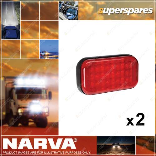 2 x Narva 9-33 Volt Model 41 LED Rear Stop/Tail Lamps Red Blister Pack