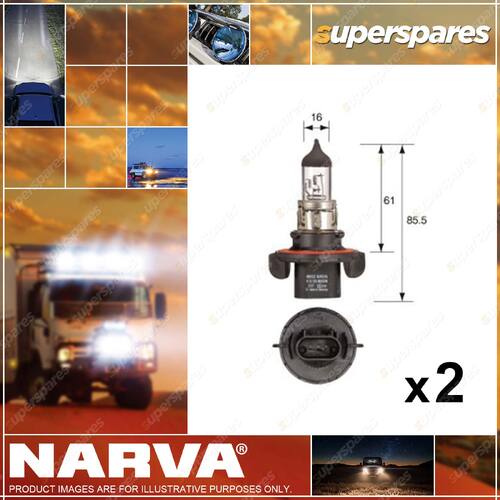 2 x Narva H13 H15 Halogen Globe Lights Headlight 12 Volt 60/55W P26-4T 48092