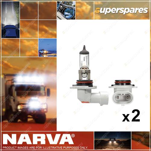 2 x Narva 12 Volt H10 42W Healogen Headlight Globes - Base Type PY20d 48095