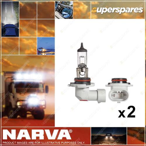 2 x Narva 12 Volt H12 53W Halogen Headlight Globes Light Bulb - Box Pack