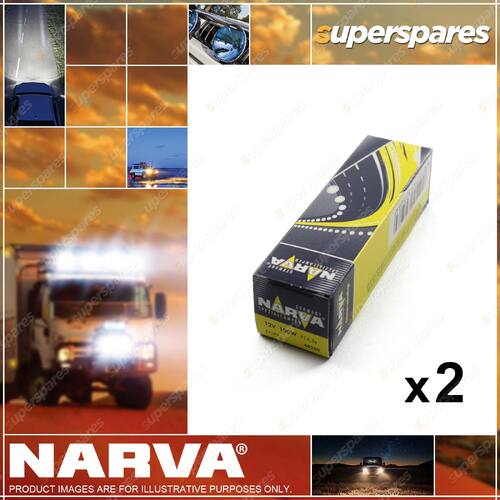 2 x Narva H1 Performance Globe Lights Headlights 12 Volt 100W P14.5S 48350