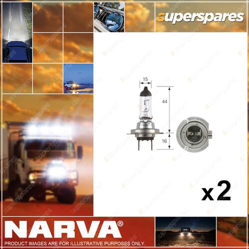 2 x Narva H7 Halogen Globe Lights Headlight 24 Volt 70W Px26D 48728