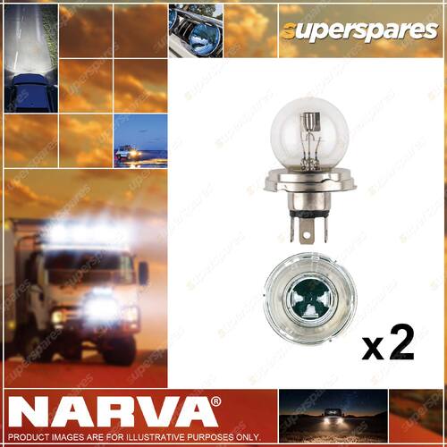 2 x Narva 12 Volt 45/40W P45T-41 Asymmetrical Headlamp Globes 49211