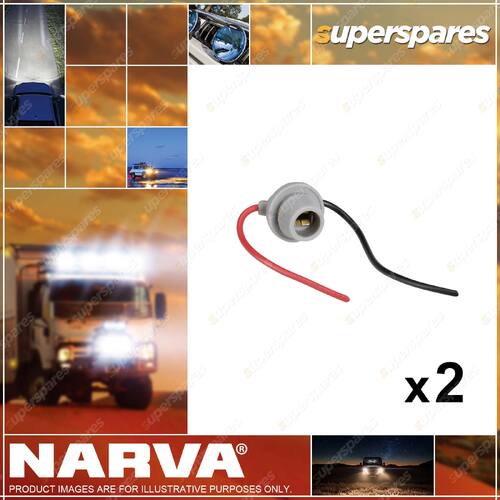 Narva Wedge Base Globe Holder Suits T-10mm Wedge Globes 49810 2 x Pack of 1