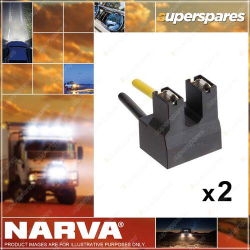 2 x Narva Globe Holder H7 Connector Suit H7 PX26D Halogen Globes 49896